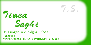 timea saghi business card