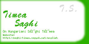 timea saghi business card